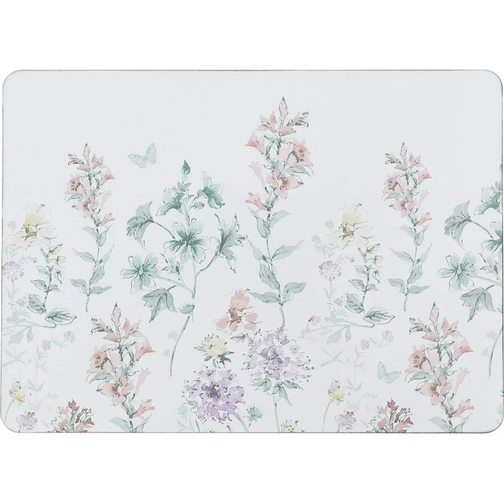 Set of 4 Hard Placemats w/Cork Back(12